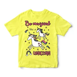 Детская футболка "Be magical! UNICORN" Разные цвета и размеры.