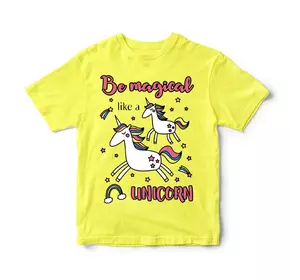 Детская футболка "Be magical! UNICORN" Разные цвета и размеры.