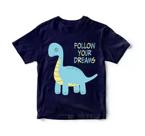 Детская футболка "FOLLOW YOUR DREAMS". Разные цвета и размеры.